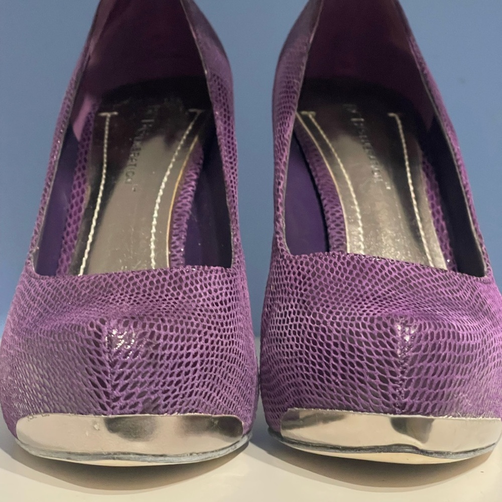 BCBGeneration Purple Textured Heels